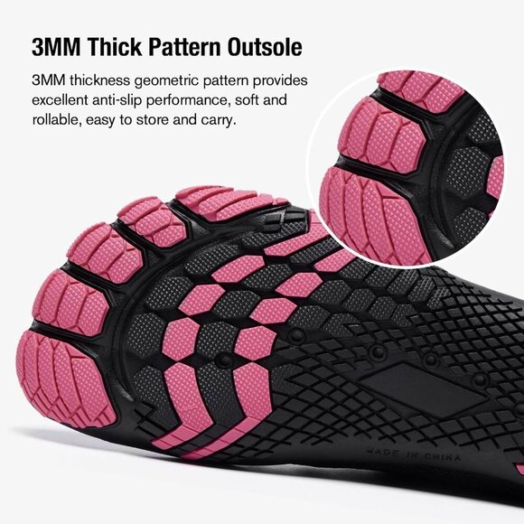 Womens Water Shoes Lightweight Quick Dry Barefoot For Swim Surf Beach Yoga - Picture 3 of 7